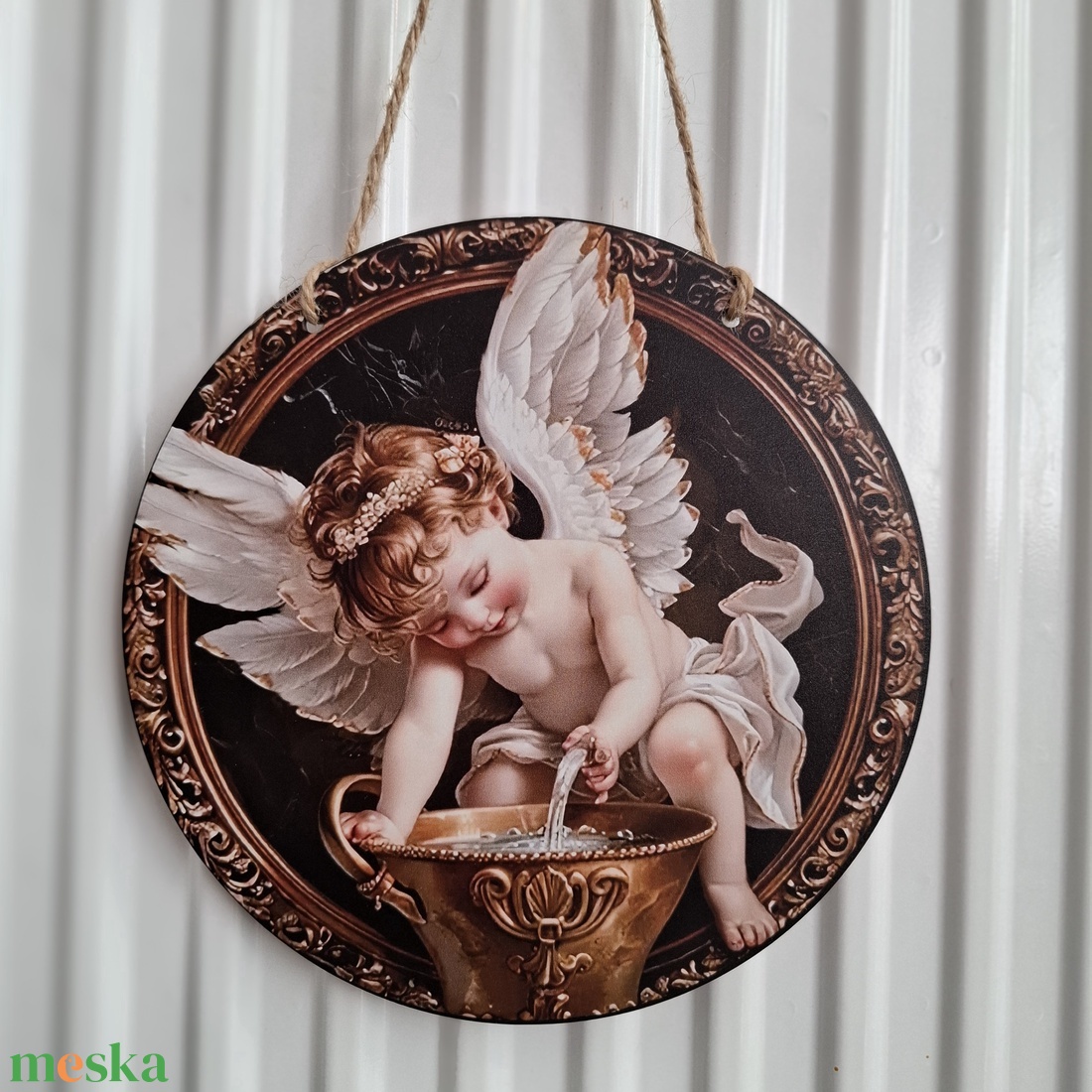 Angyali kopogtató, ajtódísz, ablakdísz - karácsony - adventi díszek - adventi ajtódísz - Meska.hu