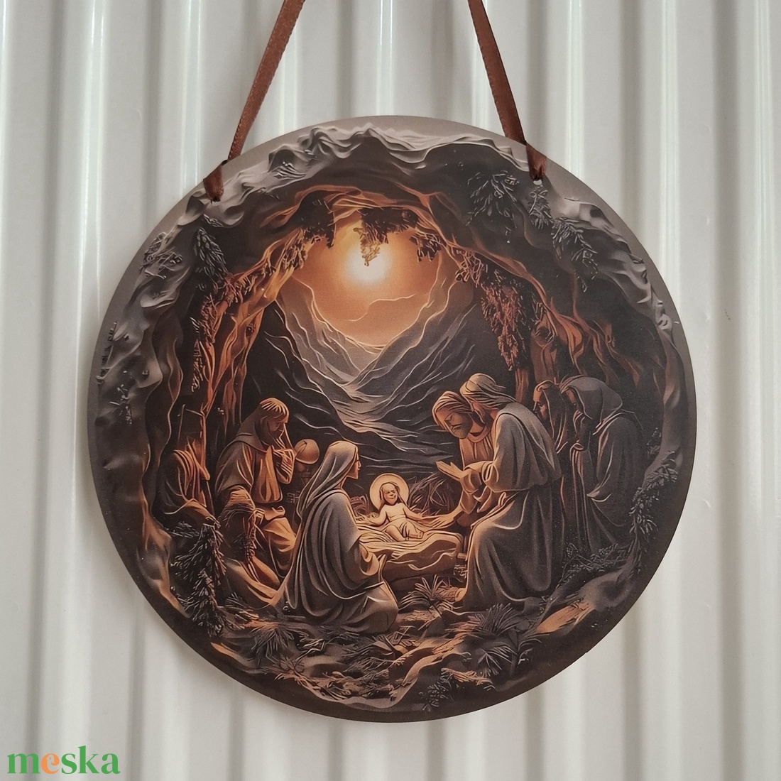 Betlehem karácsonyi kopogtató, ajtódísz, ablakdísz - karácsony - adventi díszek - adventi ajtódísz - Meska.hu