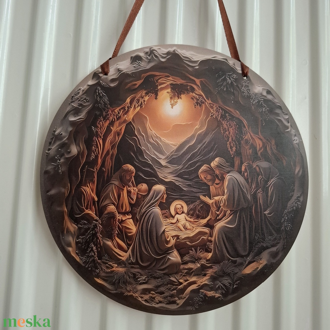 Betlehem karácsonyi kopogtató, ajtódísz, ablakdísz - karácsony - adventi díszek - adventi ajtódísz - Meska.hu