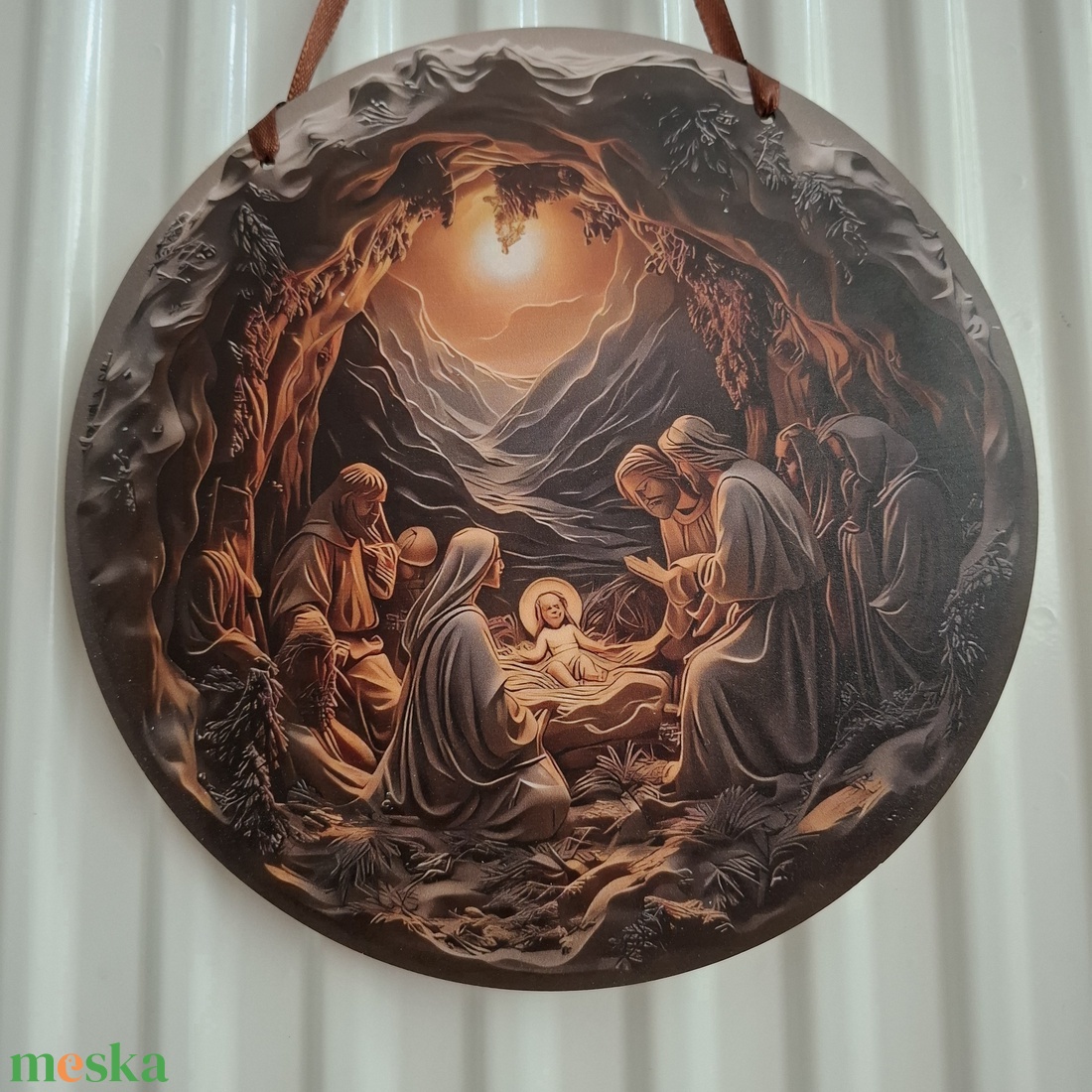 Betlehem karácsonyi kopogtató, ajtódísz, ablakdísz - karácsony - adventi díszek - adventi ajtódísz - Meska.hu
