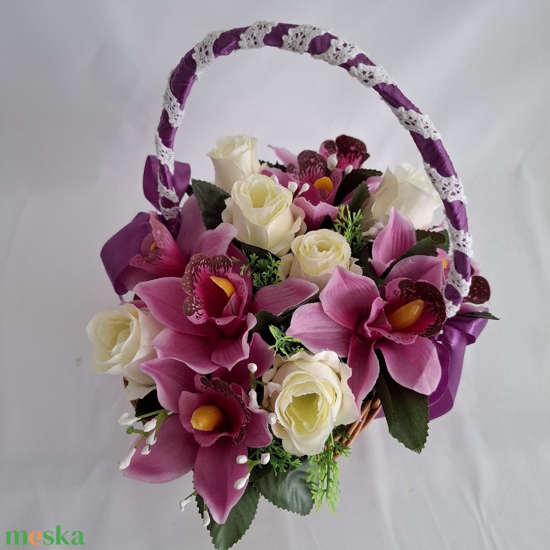Orchidea rózsa virágcsokor ,táska, doboz, box , kosár - otthon & életmód - dekoráció - virágdísz és tartó - csokor & virágdísz - Meska.hu Orchidea rózsa virágcsokor ,táska, doboz, box , kosár - otthon & életmód - dekoráció - virágdísz és tartó - csokor & virágdísz - Meska.hu