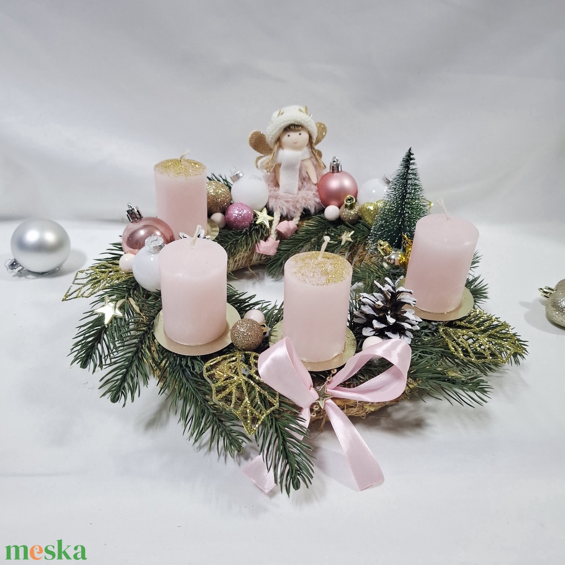 Anagyalka adventi karácsonyi asztaldísz, dekoráció  - karácsony - adventi díszek - adventi asztaldísz - Meska.hu
