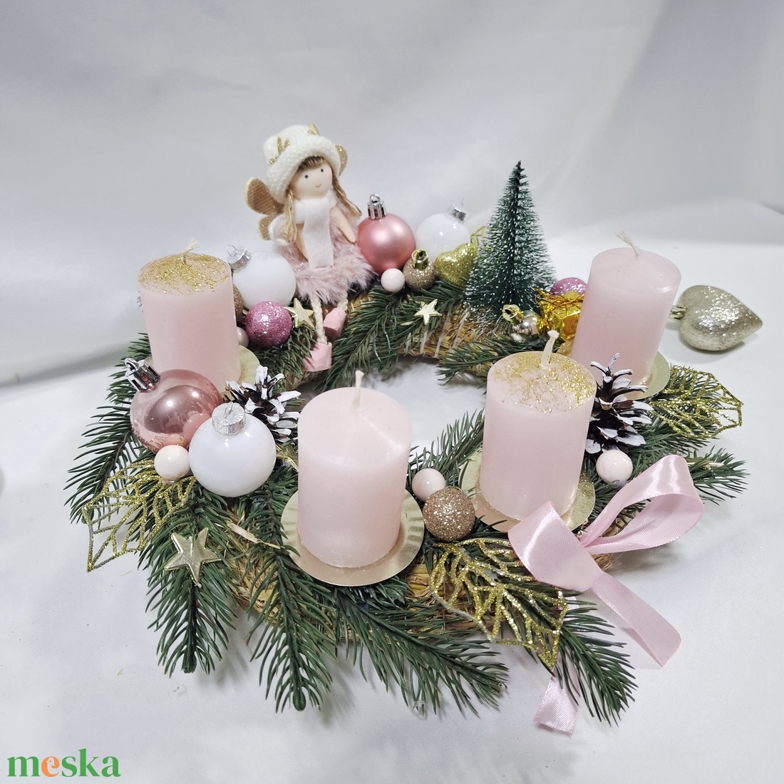 Anagyalka adventi karácsonyi asztaldísz, dekoráció  - karácsony - adventi díszek - adventi asztaldísz - Meska.hu