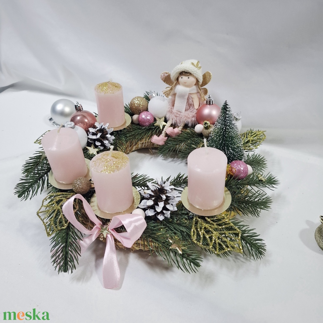 Anagyalka adventi karácsonyi asztaldísz, dekoráció  - karácsony - adventi díszek - adventi asztaldísz - Meska.hu