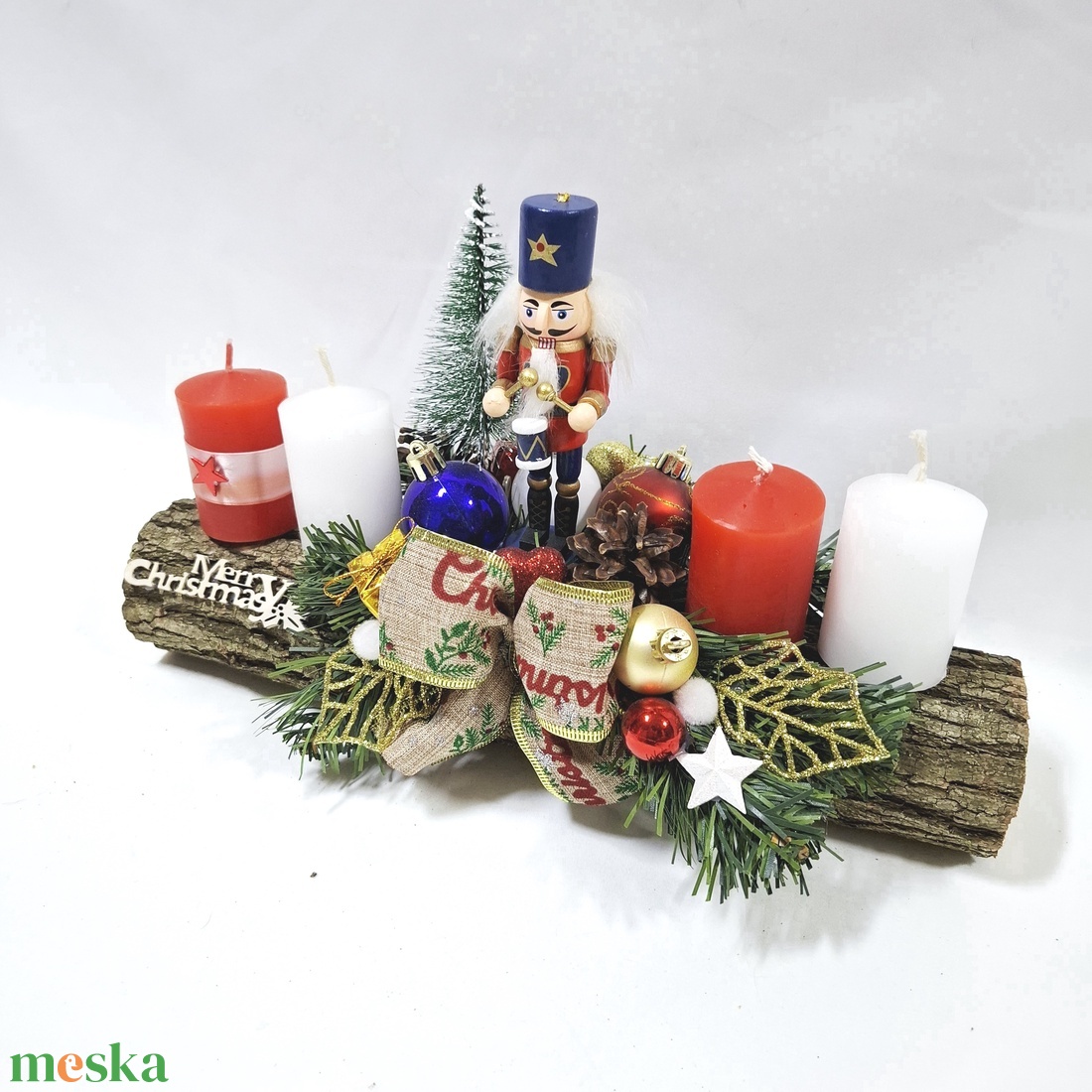 Diótörő adventi karácsonyi asztaldísz, dekoráció  - karácsony - adventi díszek - adventi asztaldísz - Meska.hu