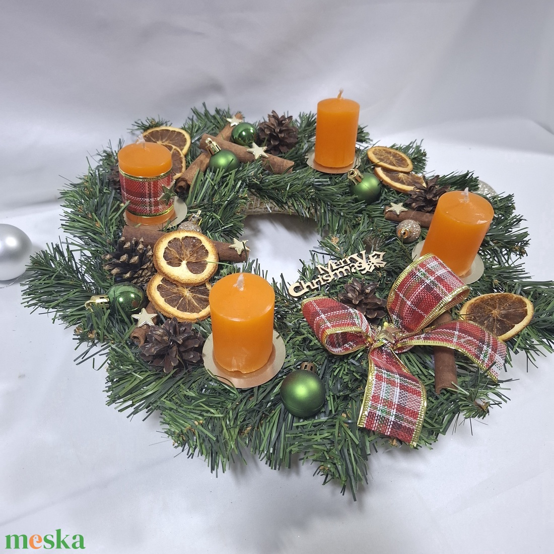 Adventi karácsonyi asztaldísz, dekoráció  - karácsony - adventi díszek - adventi asztaldísz - Meska.hu