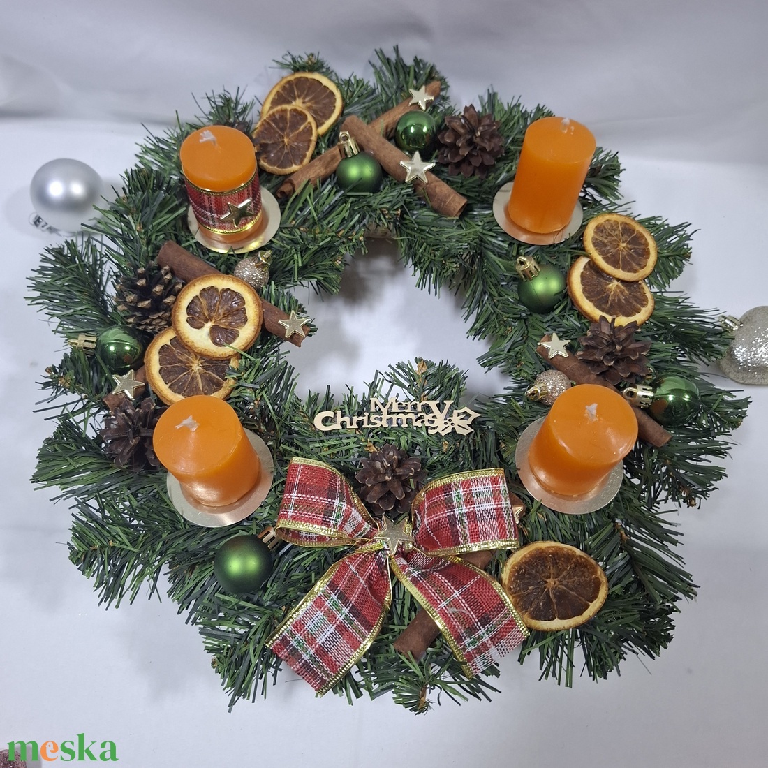 Adventi karácsonyi asztaldísz, dekoráció  - karácsony - adventi díszek - adventi asztaldísz - Meska.hu