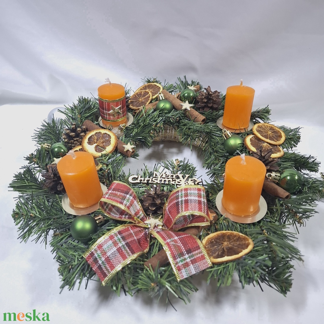 Adventi karácsonyi asztaldísz, dekoráció  - karácsony - adventi díszek - adventi asztaldísz - Meska.hu