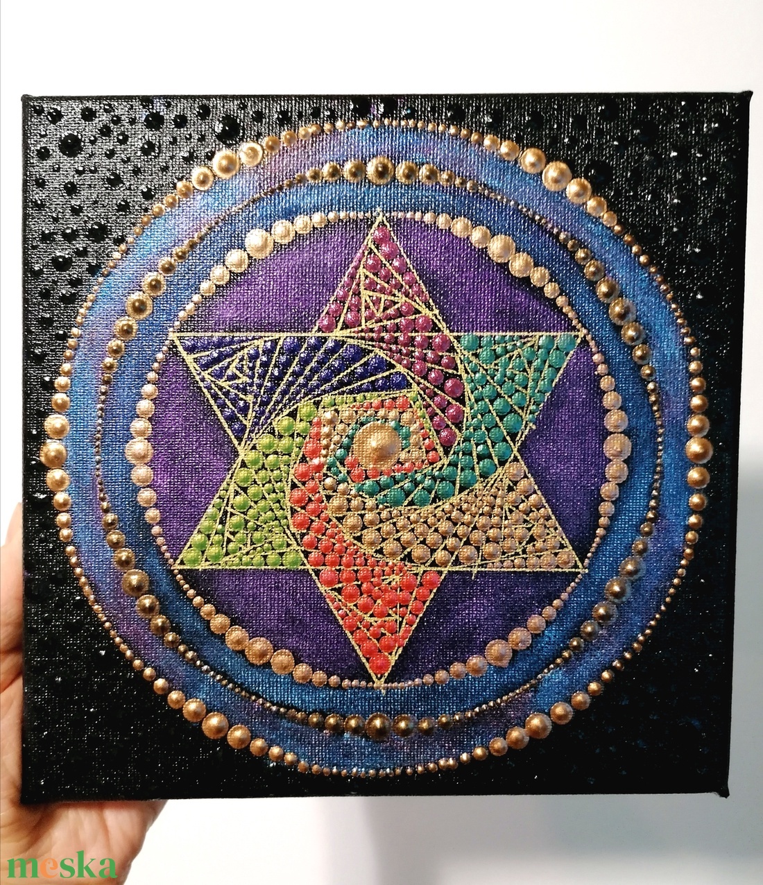 Gyöngycsillag - pontozott kép - otthon & életmód - dekoráció - spiritualitás - mandala - Meska.hu Gyöngycsillag - pontozott kép - otthon & életmód - dekoráció - spiritualitás - mandala - Meska.hu
