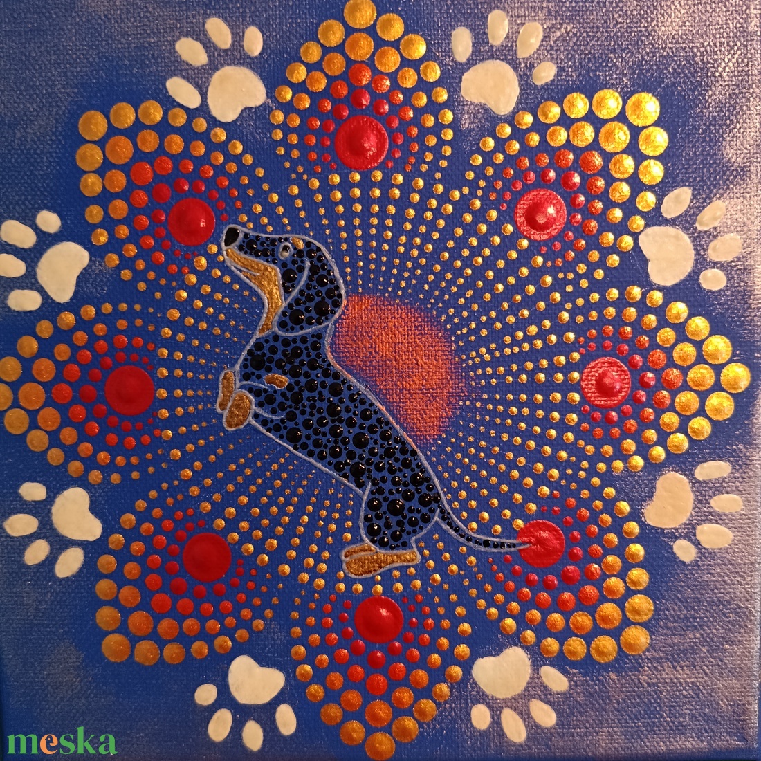 Tappancs - Foszforeszkáló tacskós pontozott mandala - otthon & életmód - dekoráció - spiritualitás - mandala - Meska.hu Tappancs - Foszforeszkáló tacskós pontozott mandala - otthon & életmód - dekoráció - spiritualitás - mandala - Meska.hu