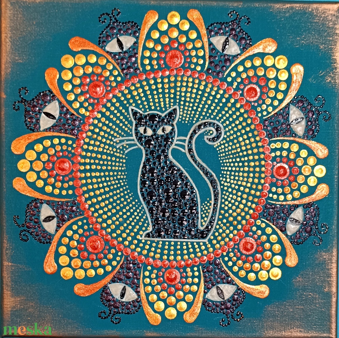Macskaszem - foszforeszkáló cicás pontozott mandala - otthon & életmód - dekoráció - spiritualitás - mandala - Meska.hu Macskaszem - foszforeszkáló cicás pontozott mandala - otthon & életmód - dekoráció - spiritualitás - mandala - Meska.hu