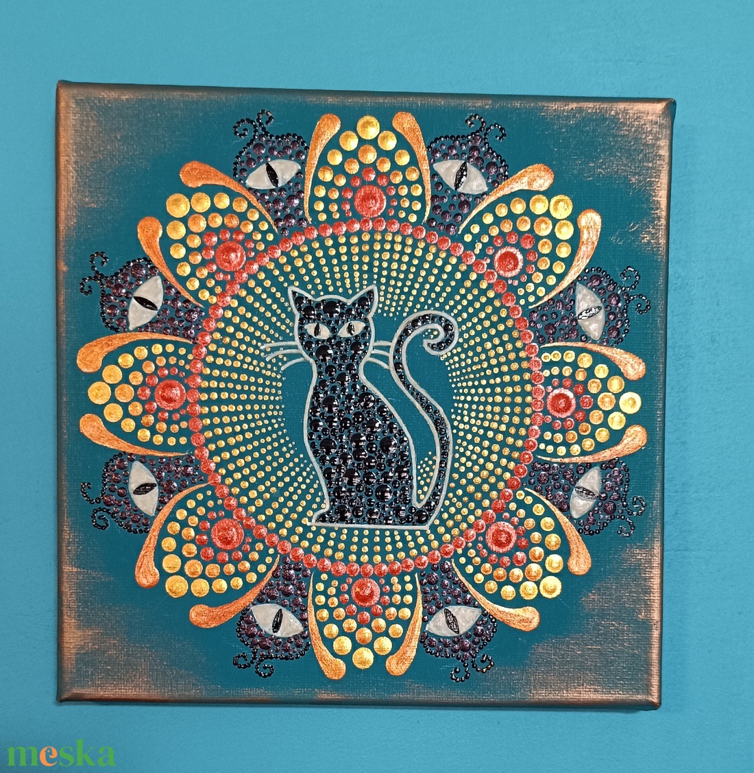 Macskaszem - foszforeszkáló cicás pontozott mandala - otthon & életmód - dekoráció - spiritualitás - mandala - Meska.hu Macskaszem - foszforeszkáló cicás pontozott mandala - otthon & életmód - dekoráció - spiritualitás - mandala - Meska.hu