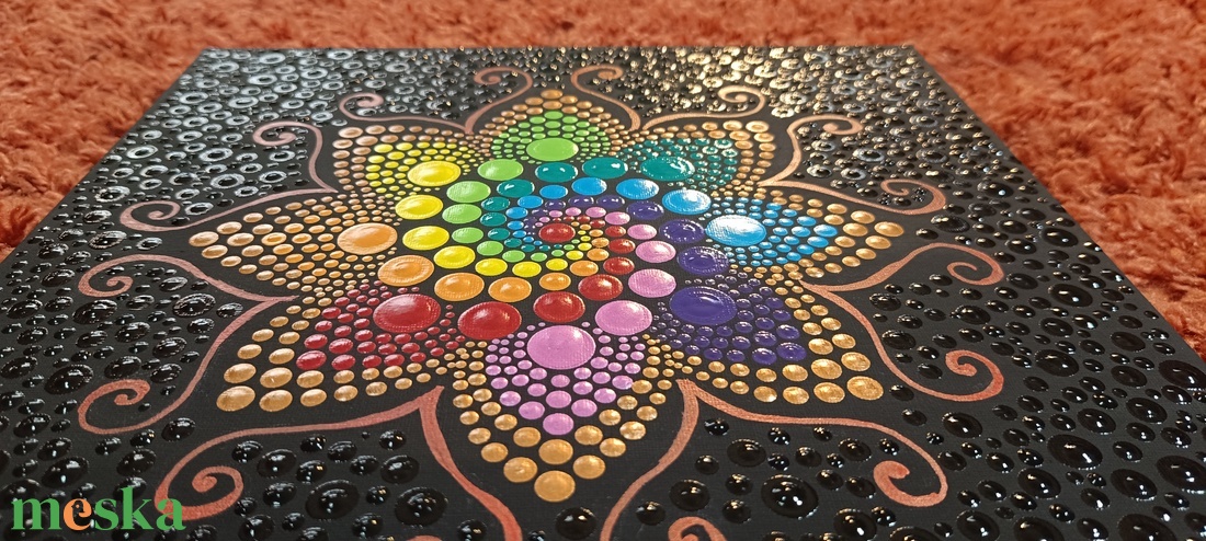 Metál szivárványspirál pontozott mandala - otthon & életmód - dekoráció - spiritualitás - mandala - Meska.hu Metál szivárványspirál pontozott mandala - otthon & életmód - dekoráció - spiritualitás - mandala - Meska.hu