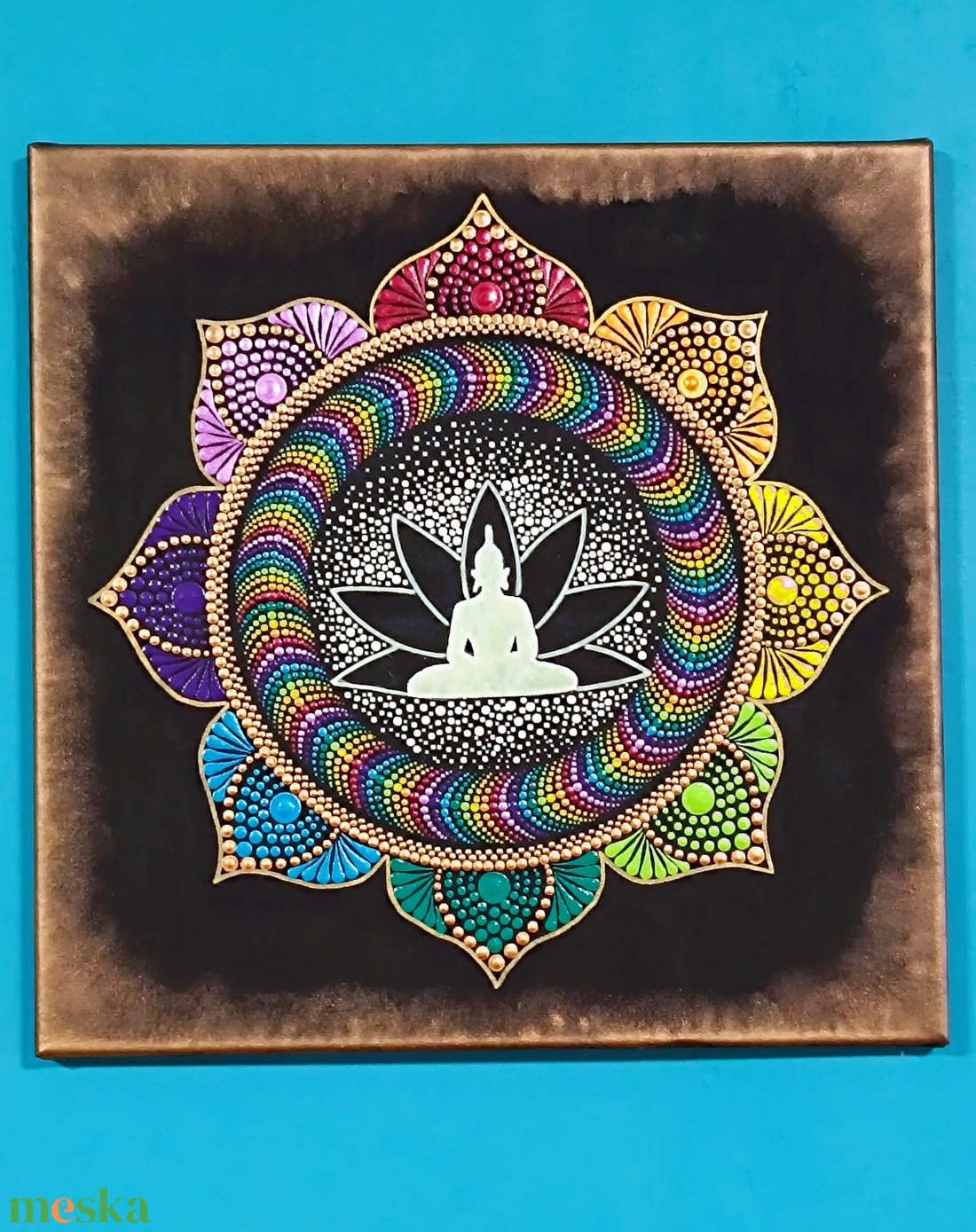 Foszforeszkáló mandala Buddha virága - otthon & életmód - dekoráció - spiritualitás - mandala - Meska.hu Foszforeszkáló mandala Buddha virága - otthon & életmód - dekoráció - spiritualitás - mandala - Meska.hu