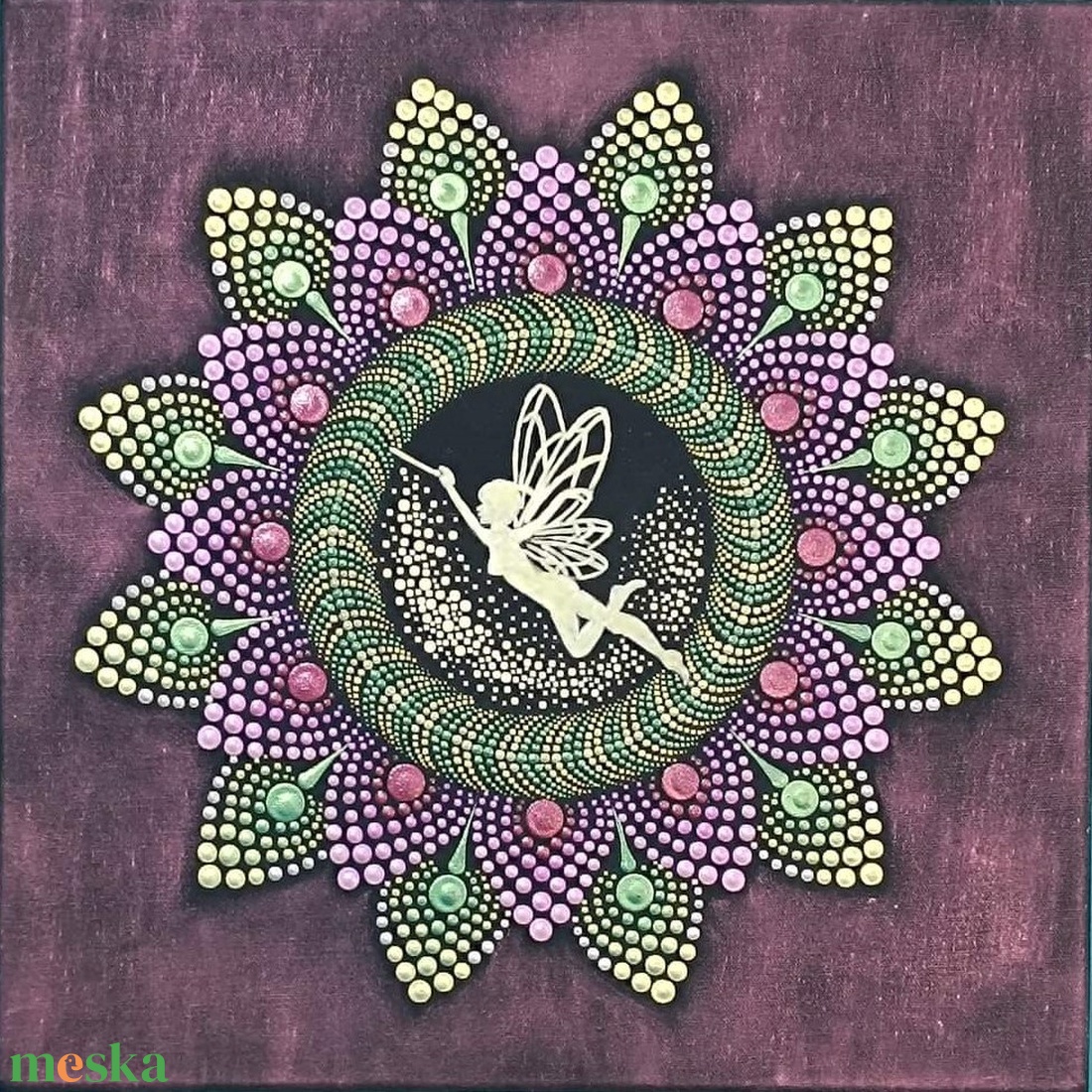 Zöld tündér foszforeszkáló mandala - otthon & életmód - dekoráció - spiritualitás - mandala - Meska.hu Zöld tündér foszforeszkáló mandala - otthon & életmód - dekoráció - spiritualitás - mandala - Meska.hu