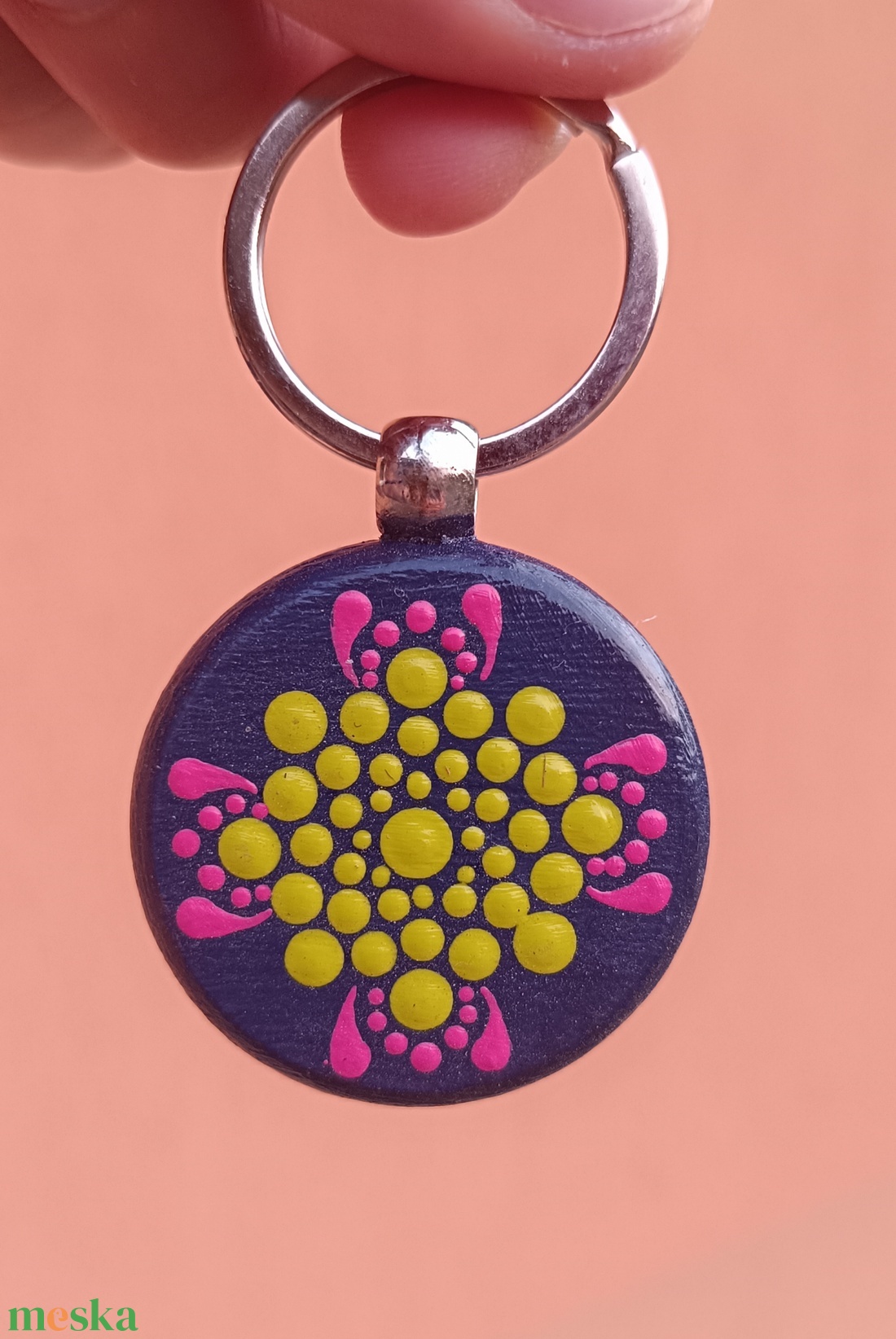 Kék-magenta-lime pontozott mandalás kulcstartó - táska & tok - kulcstartó & táskadísz - kulcstartó - Meska.hu Kék-magenta-lime pontozott mandalás kulcstartó - táska & tok - kulcstartó & táskadísz - kulcstartó - Meska.hu