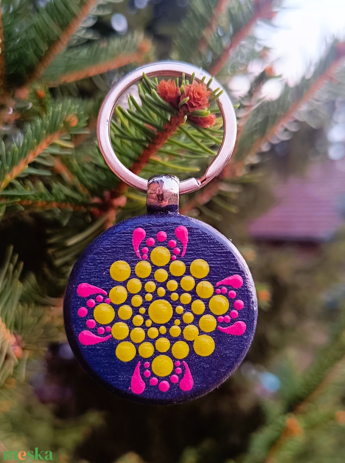 Kék-magenta-lime pontozott mandalás kulcstartó - táska & tok - kulcstartó & táskadísz - kulcstartó - Meska.hu Kék-magenta-lime pontozott mandalás kulcstartó - táska & tok - kulcstartó & táskadísz - kulcstartó - Meska.hu