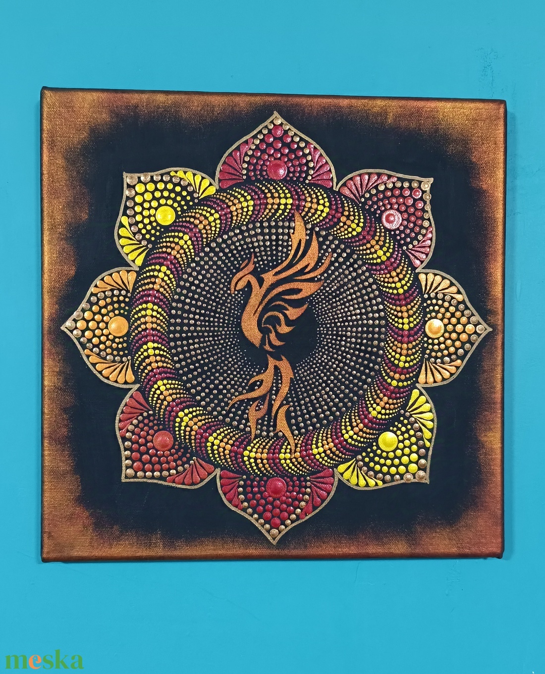 Főnixmadár pontozott mandala - tűz színekkel - otthon & életmód - dekoráció - spiritualitás - mandala - Meska.hu Főnixmadár pontozott mandala - tűz színekkel - otthon & életmód - dekoráció - spiritualitás - mandala - Meska.hu