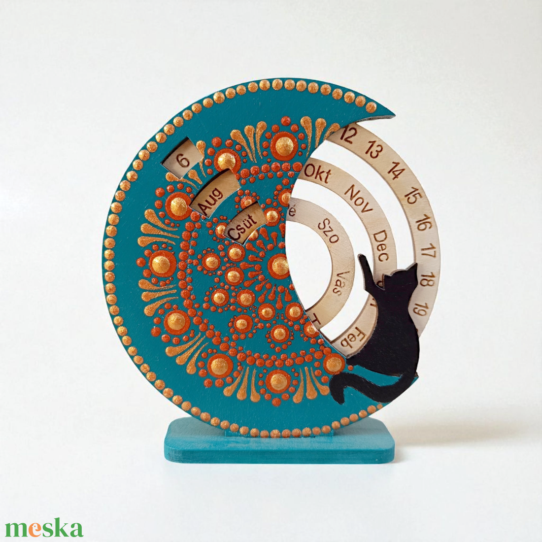 Mini cicás öröknaptár - türkiz-vörösarany - otthon & életmód - dekoráció - fali és függő dekoráció - falinaptár & öröknaptár - Meska.hu Mini cicás öröknaptár - türkiz-vörösarany - otthon & életmód - dekoráció - fali és függő dekoráció - falinaptár & öröknaptár - Meska.hu