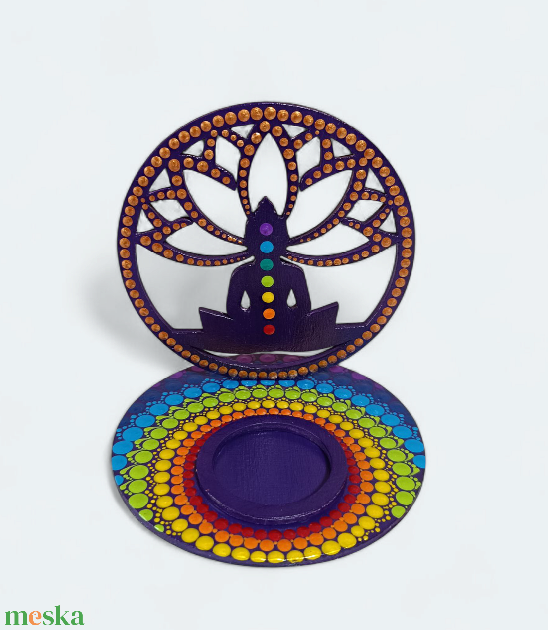 Mécsestartó árnyéklámpa - Buddha - otthon & életmód - gyertya, illat, aroma - mécses és mécsestartó - Meska.hu