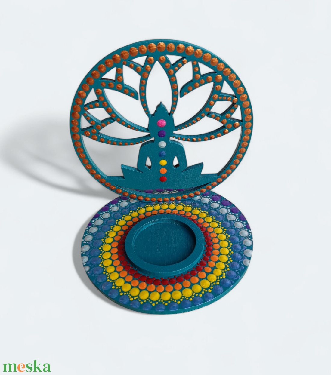 Mécsestartó árnyéklámpa - Buddha - otthon & életmód - gyertya, illat, aroma - mécses és mécsestartó - Meska.hu