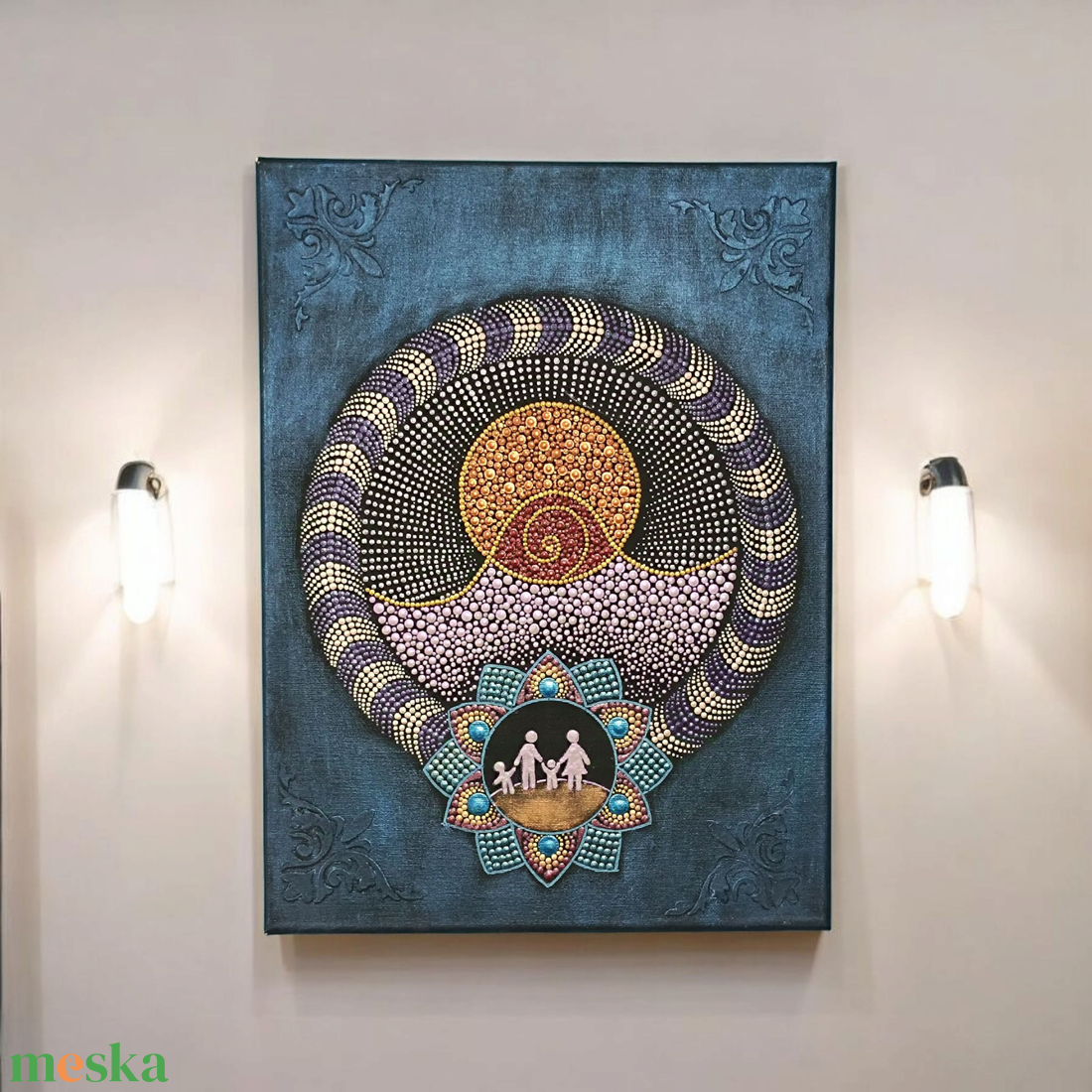Családőrző pontozott mandala - otthon & életmód - dekoráció - spiritualitás - mandala - Meska.hu