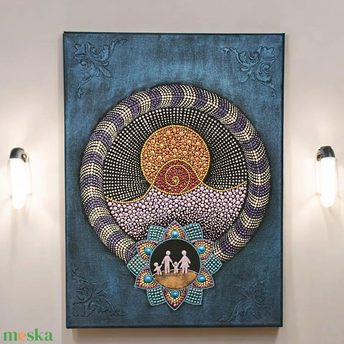 Családőrző pontozott mandala - otthon & életmód - dekoráció - spiritualitás - mandala - Meska.hu