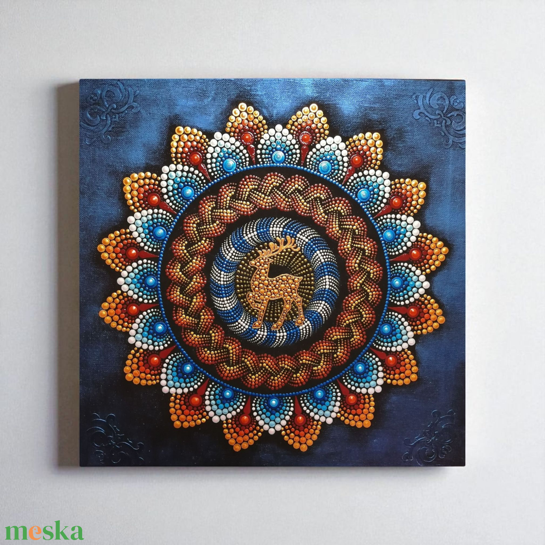 Csodaszarvas pontozott mandala - otthon & életmód - dekoráció - spiritualitás - mandala - Meska.hu