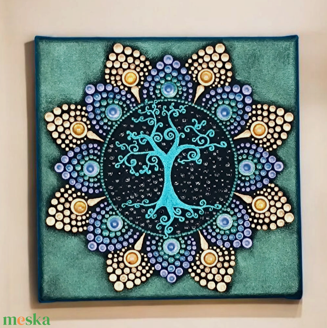 Életfa pontozott mandala - otthon & életmód - dekoráció - spiritualitás - mandala - Meska.hu