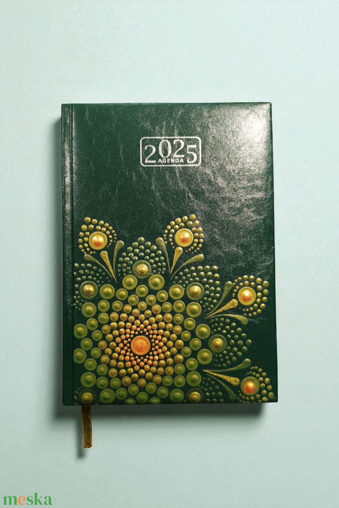 2026. évi mandalás határidőnapló - zöld-arany - otthon & életmód - papír, írószer - naptár & tervező - Meska.hu