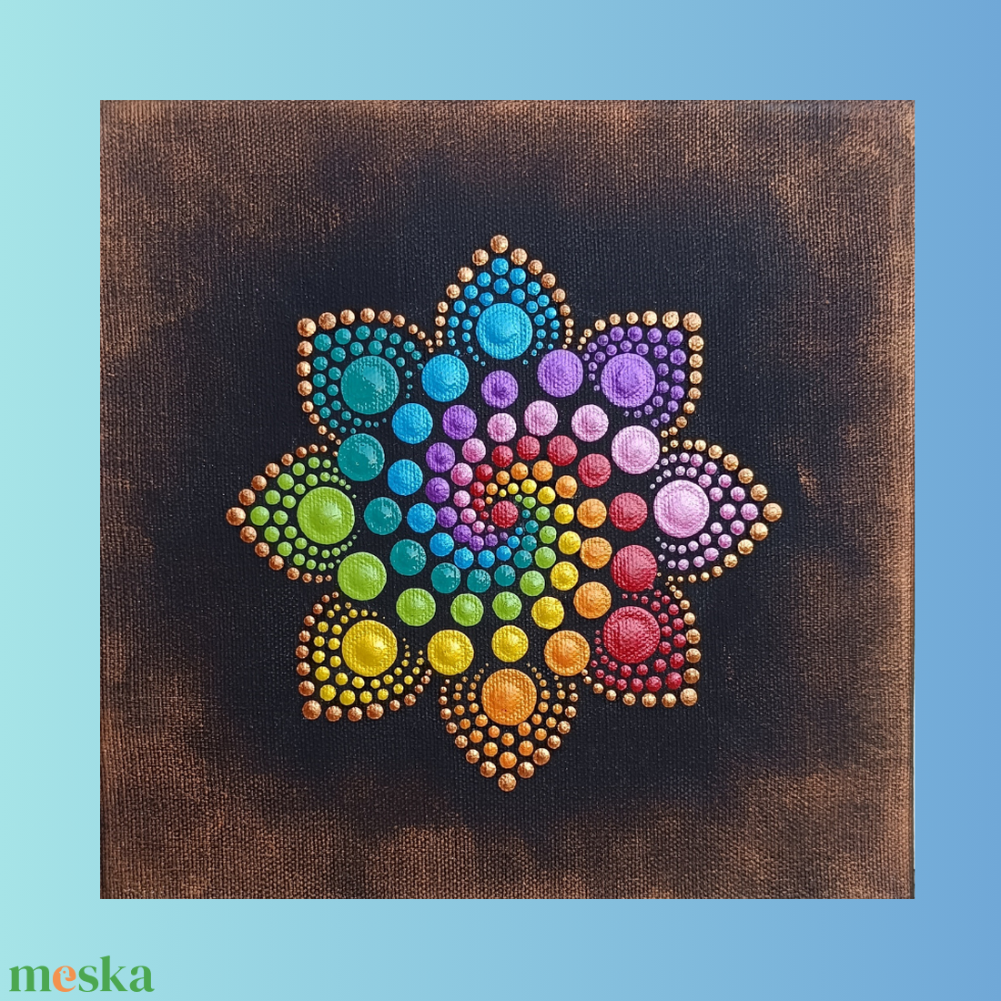 Metál színspirál pontozott mandala - otthon & életmód - dekoráció - spiritualitás - mandala - Meska.hu