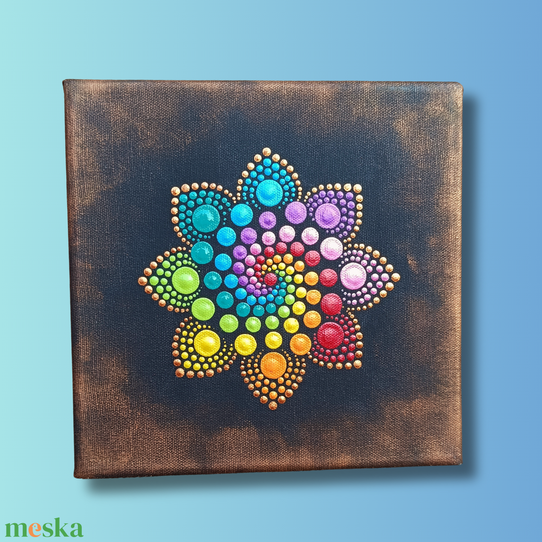 Metál színspirál pontozott mandala - otthon & életmód - dekoráció - spiritualitás - mandala - Meska.hu