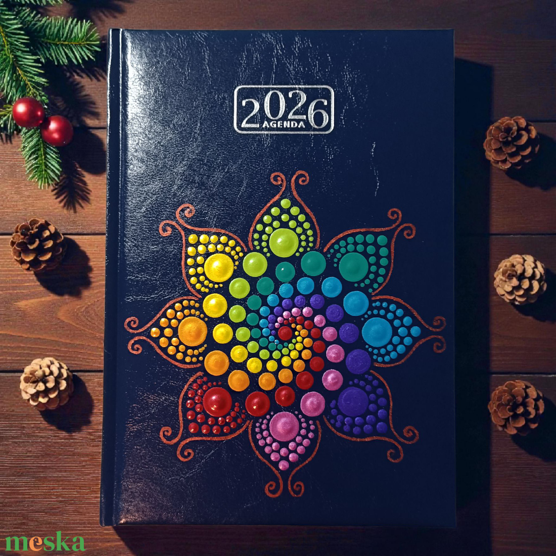 2026. évi napi beosztású mandalás határidőnapló - csakrák - otthon & életmód - papír, írószer - naptár & tervező - Meska.hu