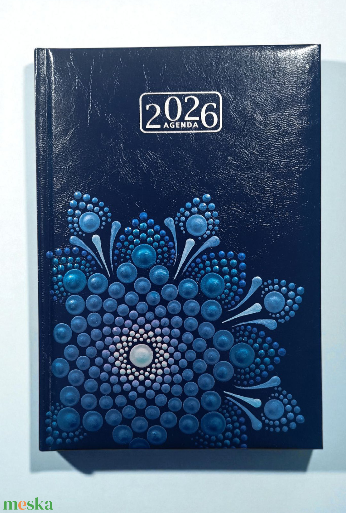 2026. évi napi beosztású mandalás határidőnapló - kék - otthon & életmód - papír, írószer - naptár & tervező - Meska.hu