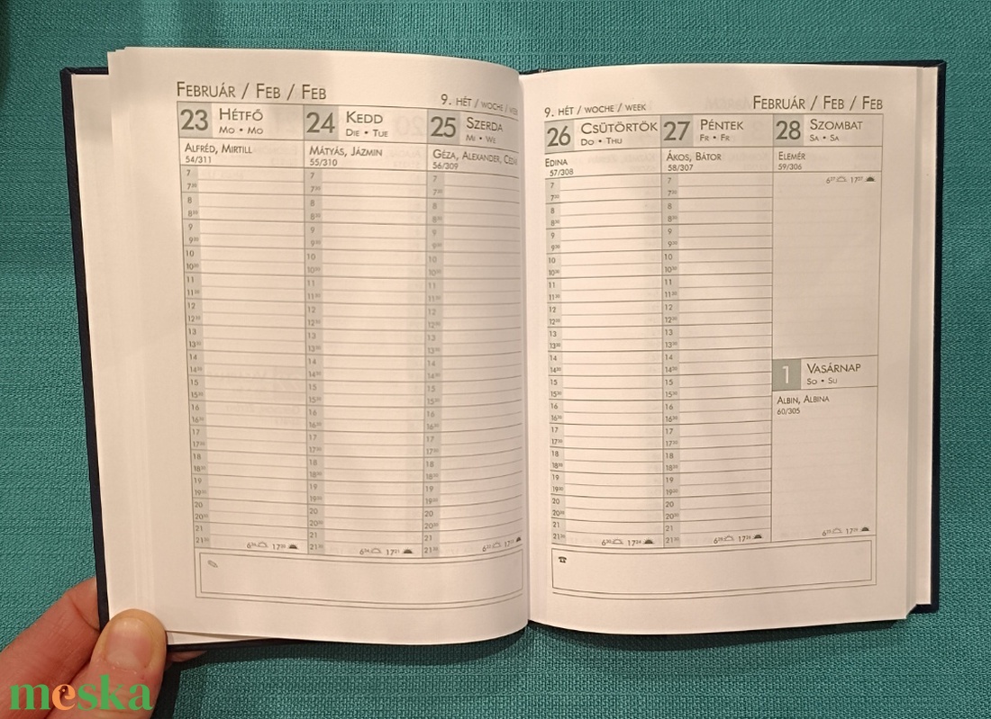 2026. évi heti beosztású mandalás határidőnapló - sárga-magenta - otthon & életmód - papír, írószer - naptár & tervező - Meska.hu