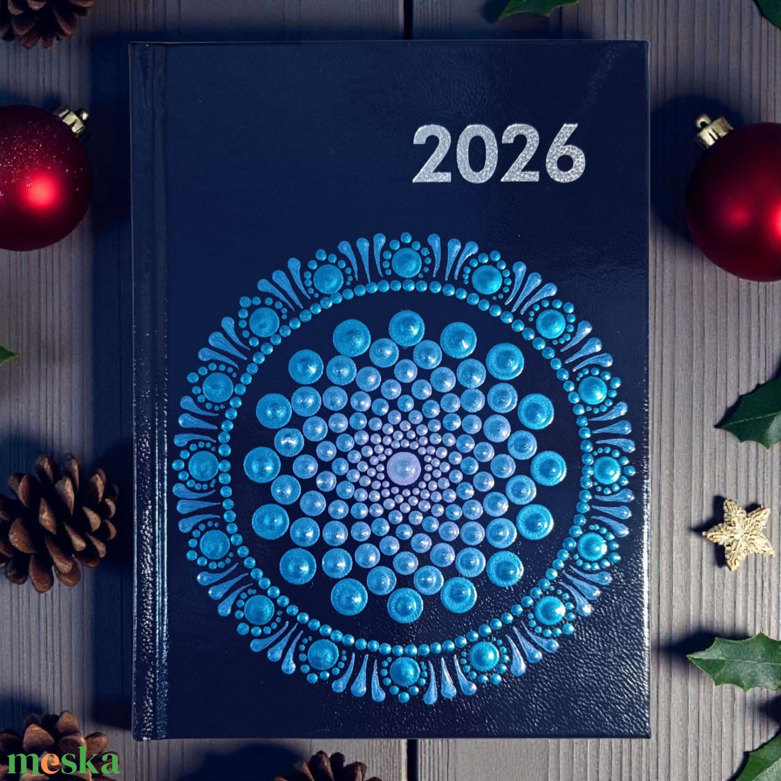 2026. évi heti beosztású mandalás határidőnapló - kék - otthon & életmód - papír, írószer - naptár & tervező - Meska.hu