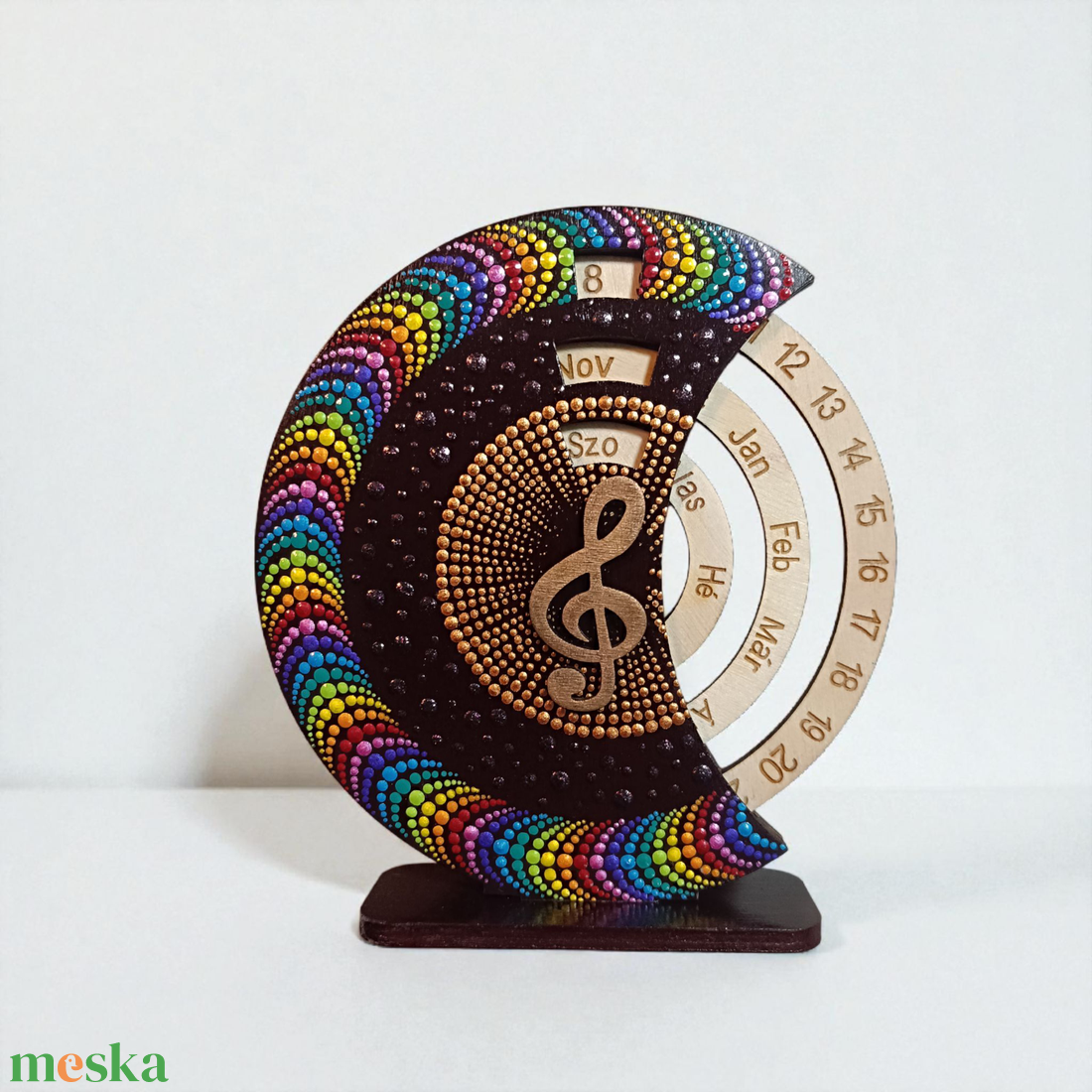 Violinkulcsos öröknaptár -  csakrák - otthon & életmód - dekoráció - fali és függő dekoráció - falinaptár & öröknaptár - Meska.hu