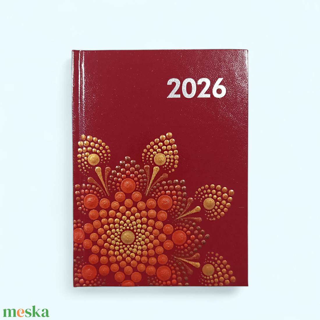 2026. évi heti beosztású mandalás határidőnapló - bordó-arany - otthon & életmód - papír, írószer - naptár & tervező - Meska.hu
