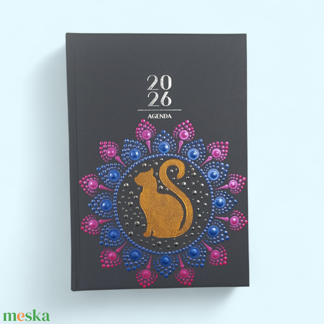 2026. évi napi beosztású mandalás határidőnapló - cicás - otthon & életmód - papír, írószer - naptár & tervező - Meska.hu