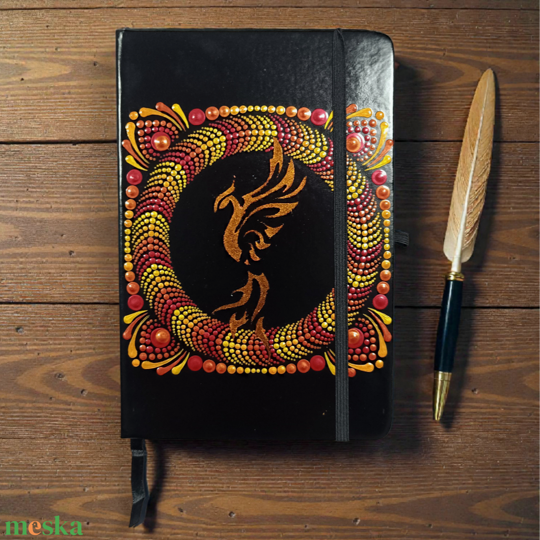 Főnixmadaras jegyzetfüzet - otthon & életmód - papír, írószer - jegyzetfüzet & napló - Meska.hu