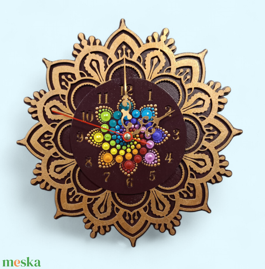Mandalás falióra - otthon & életmód - dekoráció - fali és függő dekoráció - falióra & óra - Meska.hu