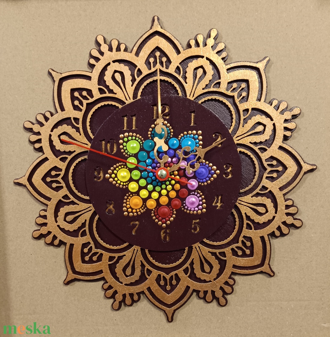 Mandalás falióra - otthon & életmód - dekoráció - fali és függő dekoráció - falióra & óra - Meska.hu