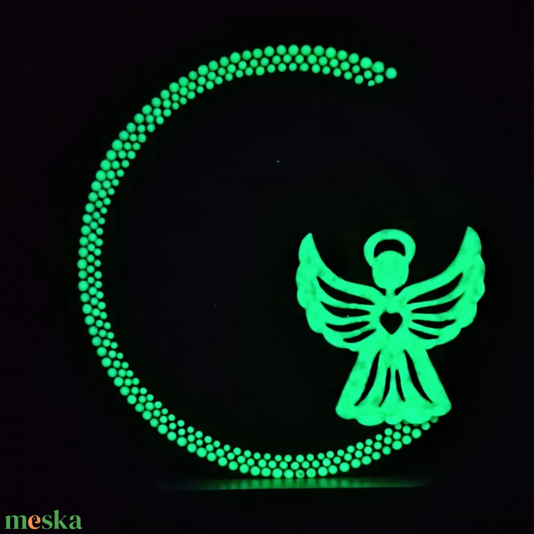 Foszforeszkáló angyalkás kis öröknaptár - otthon & életmód - dekoráció - fali és függő dekoráció - falinaptár & öröknaptár - Meska.hu