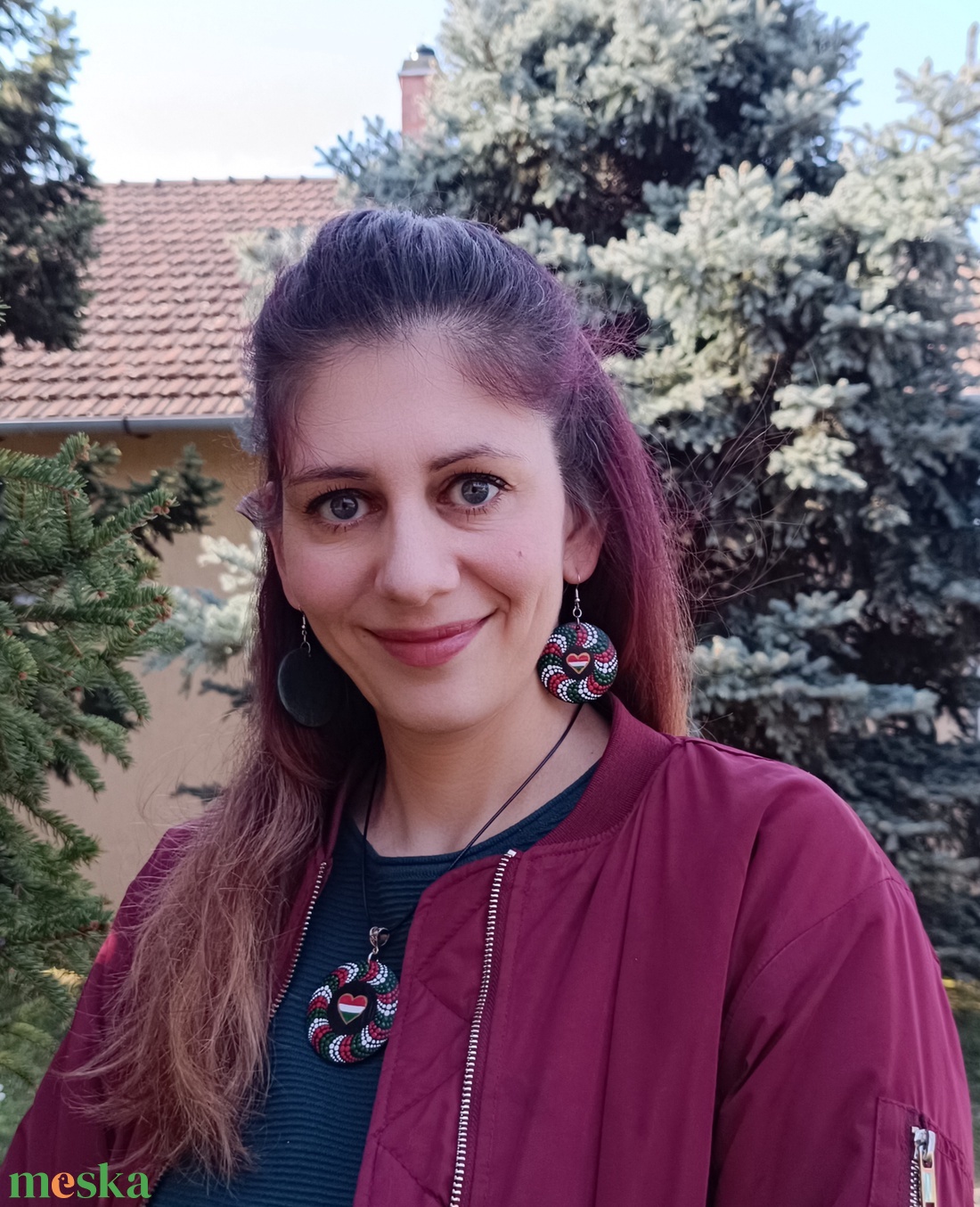 Nemzeti színű kézműves ékszerszett - ékszer - ékszerszett - Meska.hu