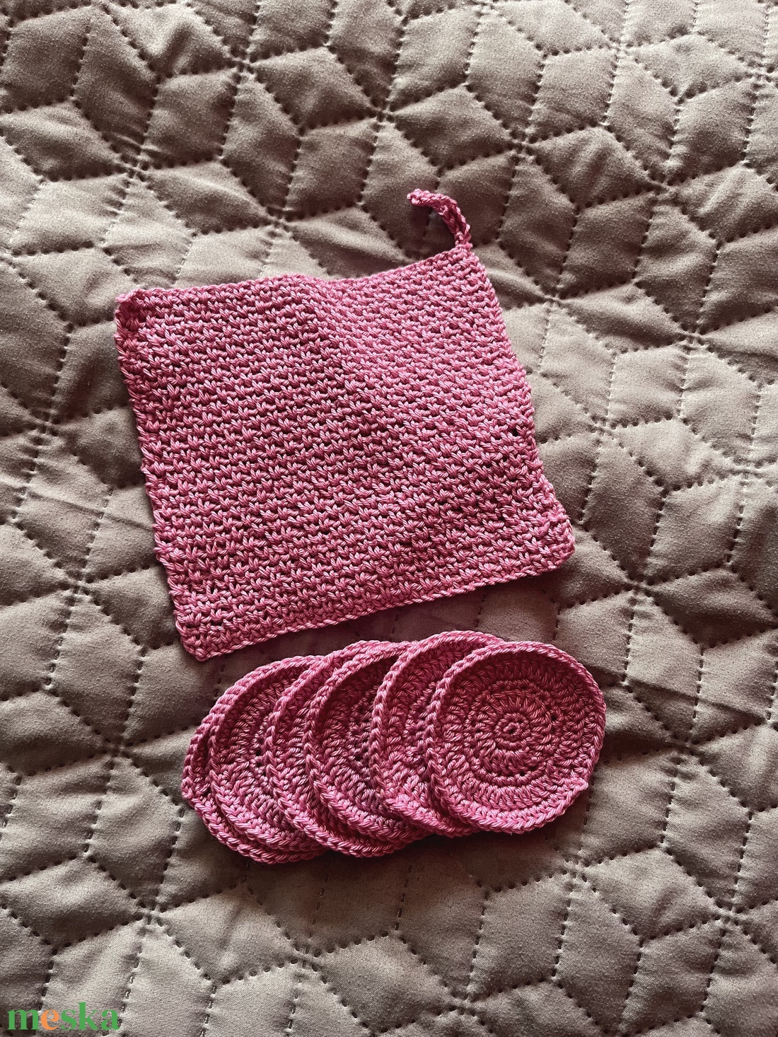 Arctisztító korong + kendő - szépségápolás - arcápolás - arctisztító korong - Meska.hu