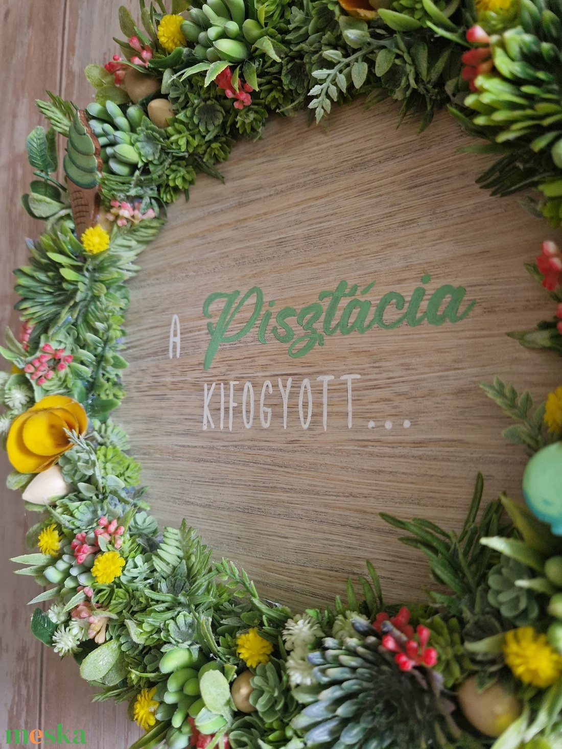 A pisztácia kifogyott - nyári ajtódísz, kopogtató - otthon & életmód - dekoráció - ajtó- és ablak dekoráció - ajtódísz & kopogtató - Meska.hu