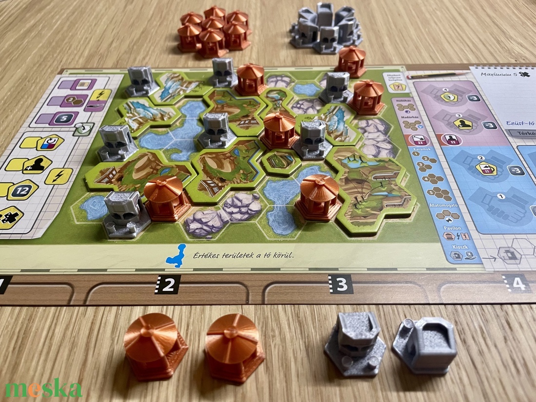 Ark Nova társasjáték-kiegészítő: kioszk és pavilon (15+15) - játék & sport - táblajáték és kártyajáték - társasjátékok - Meska.hu