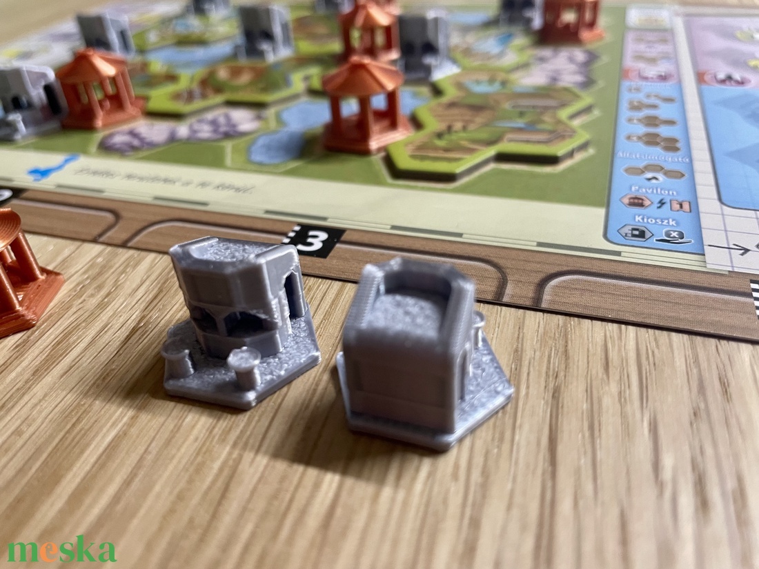 Ark Nova társasjáték-kiegészítő: kioszk és pavilon (15+15) - játék & sport - táblajáték és kártyajáték - társasjátékok - Meska.hu