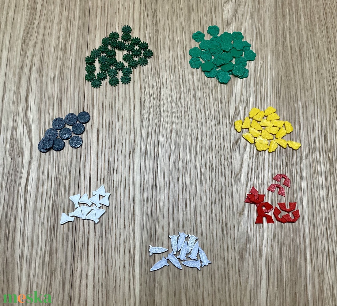 Mars Terraformálása társasjáték-kiegészítő: Token szett (120 db) - játék & sport - táblajáték és kártyajáték - társasjátékok - dobókocka - Meska.hu