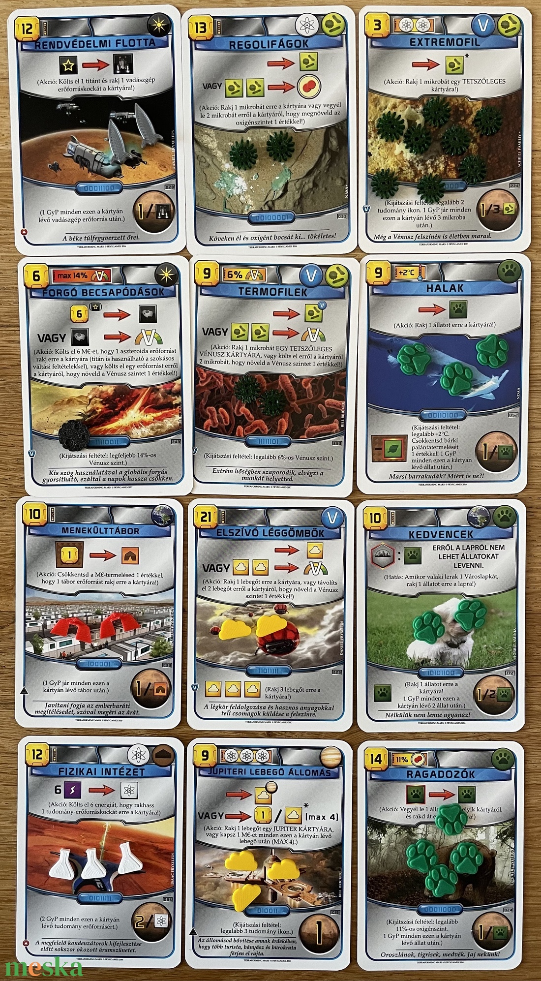 Mars Terraformálása társasjáték-kiegészítő: Token szett (120 db) - játék & sport - táblajáték és kártyajáték - társasjátékok - dobókocka - Meska.hu